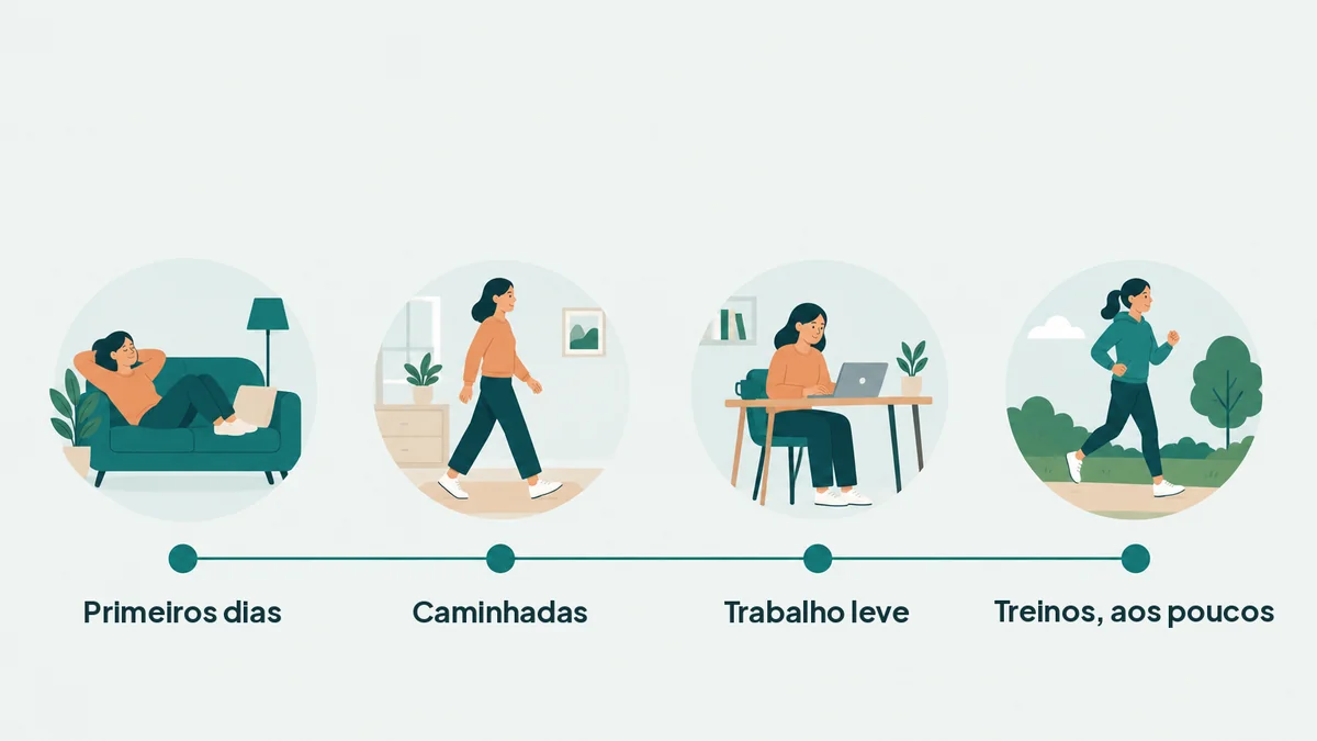 Linha do tempo da recuperação após a cirurgia de hérnia inguinal
