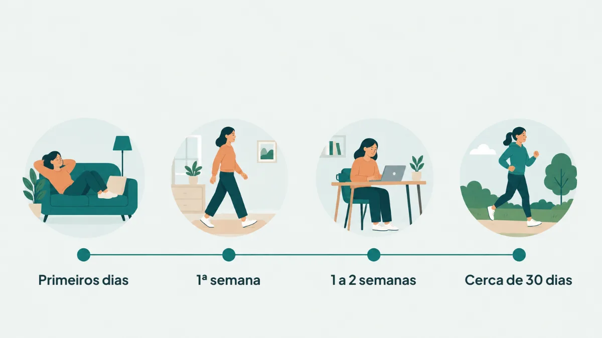 Linha do tempo da recuperação após a cirurgia de vesícula